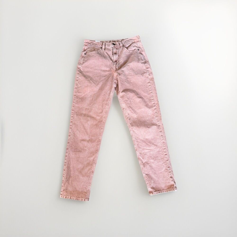 American Eagle Mom Jeans 4 Pink Corduroy Super Stretch High Rise Pastel